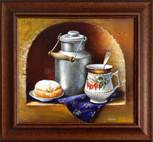 Plechov konvika (26x24 cm, 34x32 cm s rmem)
