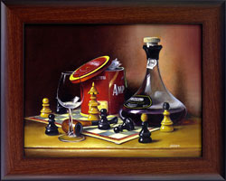Šachy (34x25 cm, 43x34 cm s rámem)