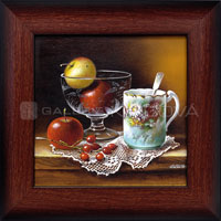 Šípkový čaj a jablíčka (20x20 cm, 29x29 cm s rámem)