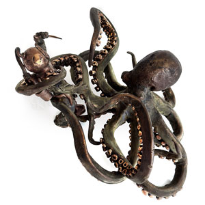 Velk souboj (bronz, 16x28 cm)