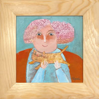 Mme kot (12x12 cm, 17x17 cm s rmem)