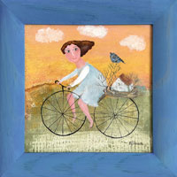 Na kole IV  (15x15 cm, 19,5x19,5 cm s rmem)