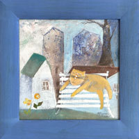 Unaven kocour  (15x15 cm, 19,5x19,5 cm s rmem)