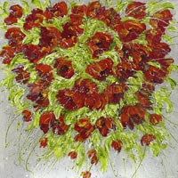Náruč květů (105x105cm)