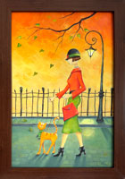 D�ma s rezav�m spole�n�kem (32x48 cm, 38x54  cm s r�mem)