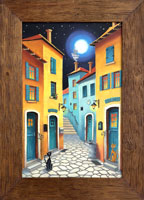 Tajupln noc (21x49 cm, 45x62 cm s rmem)