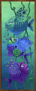 Vesel rybky (27x71 cm, 30x74 cm s rmem)
