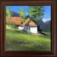 Bl staven VI (30x30 cm, 38x38 cm s rmem)