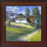 Jaro u chalupy (29x29 cm, s rmem 38x38 cm)