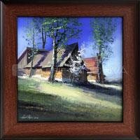 Jaro za stodolou (29x29 cm, s rmem 38x38 cm)