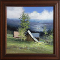 Letn rozhledy III (30x30xcm, 38x38 cm s rmem)