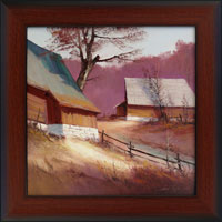 Mezi chalupami (30x30 cm)