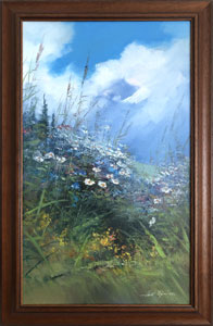 Na okraji louky IX (30x50 cm, 38x58 cm s rmem)