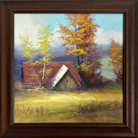 Nad chalupou (30x30 cm, 38x38 cm s rmem)