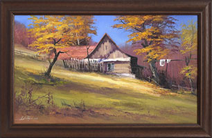 Podzim u chalupy III  (50x30 cm, 58x38 cm s rmem)