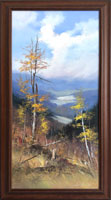 Rozhledy z lesa (30x60 cm, 38x68 cm s rmem)