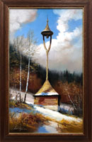 Valašská zvonička I (30x50 cm, 38x58 cm s rámem)