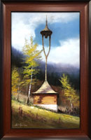 Valašská zvonička II (30x50 cm, 38x58 cm s rámem)