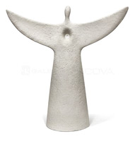 Anděl bílý s krystalem (výška 60 cm)