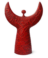 Anděl červený II (šířka 40 cm, výška 57 cm)