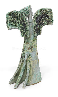 Anděl zelený (výška 37 cm, šířka 22 cm)