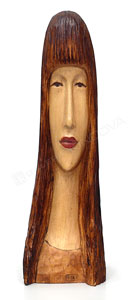 Hlava dívky I (výška 51 cm)