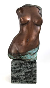Torzo na mramoru (bronz, výška 26 cm)