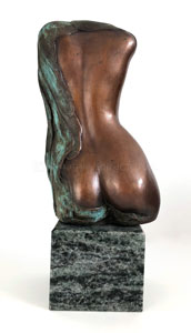 Torzo na mramoru (bronz, výška 26 cm)