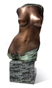Torzo na mramoru (bronz, výška 27 cm)