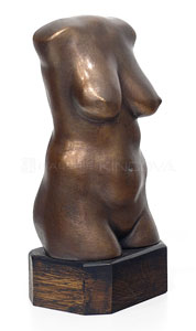 Torzo tlusté (bronz, výška 24 cm)