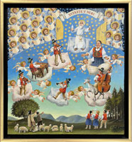 Muzikanti to s chlapci  (50x55 cm, 56x61 cm s rmem)