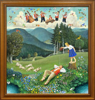 Na horch studnky (70x75cm, 82x87 cm s rmem)