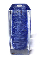 Váza špinovaná modrá (výška 26 cm)