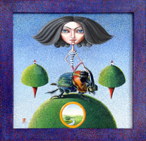 Dvtko vletn - brouek (s rmem 52x50 cm)