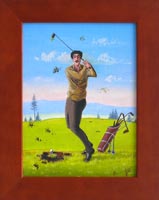 Tk jsopu zatky golfistovy (14x19 cm, s rmem 20x25 cm)