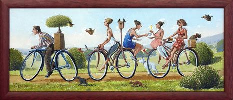 Cyklistick oddl chytrch dam (50x20 cm, 53x23 cm s rmem)