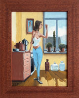 Majitelka velmi dlouh pagety (15x20 cm, 20x25 cm s rmem)