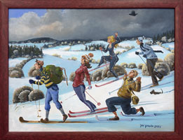 Mal zimn vprava (40x30 cm, 45x33 cm s rmem)