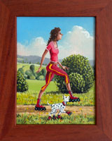 Milovnice kole�kov�ch brusl� (15x20 cm, 20x25 cm s r�mem)