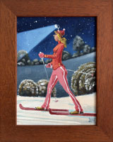 Milovnice no�n�ho ly�ov�n� (15x20 cm, 20x25 cm s r�mem)