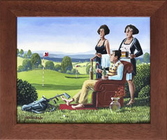 Opravdov gentleman na golfu nehraje (24x19 cm, s rmem 30x25 cm)