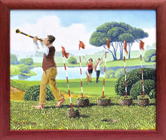 Pán všech golfových jamek (29x24 cm, 33x28 cm s rámem)