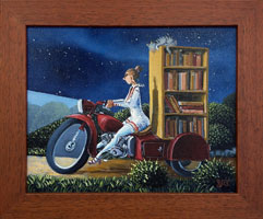Potuln knihovnice (25x20 cm, 30x25 cm s rmem)