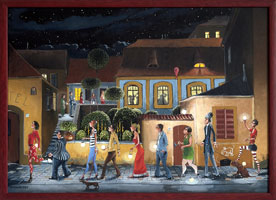 Slavnostn pochod (s)padlch hvzd (70x50 cm, 73x53 cm s rmem)