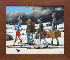 Zimn vprava jist dmy (30x25 cm, 35x30 cm s rmem)