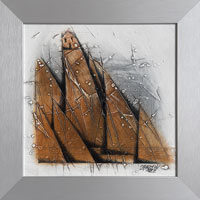Dům na ostré skále (20x20 cm, s rámem 25x25 cm)