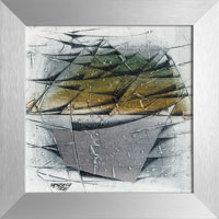 Jachta a zelen� souostrov� (20x20 cm, s r�mem 25x25 cm)
