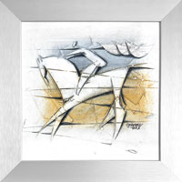 Vyklusávání na pobřeží (20x20 cm, s rámem 25x25 cm)