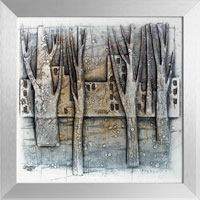 �ivot mezi stromy (30x30 cm, s r�mem 35x35 cm)